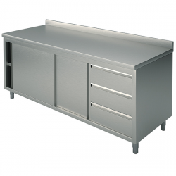 1300 x 600 x 850 mm - Neutral bänkskåp med hurts på höger...