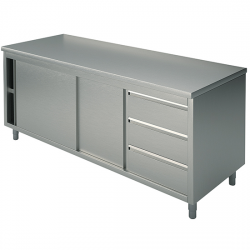 1400 x 600 x 850 mm - Neutral bänkskåp med hurts på höger...