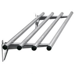 Främre list rostfritt stål rodded bricka skjut för buffet...