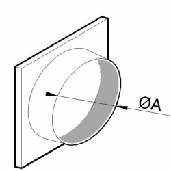 0 x 0 x 0 mm - Påstick för flexibel aluminiumkanal, ø 200 mm
