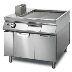 Gas Fry Toppar, Krom Tallrik Slät Räfflad 1/2 1/2, På Bas...