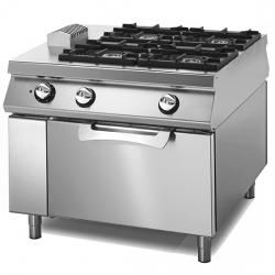 Gasspis På Elektrisk Ugn, 4 Brännare, Rostfri Skålar, 2...