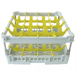 Glaskorg, kapacitet 16 glas, 500x500 mm