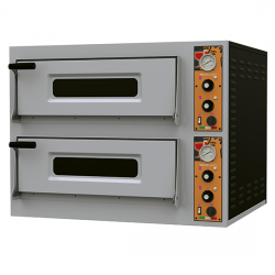 Elektrisk pizzaugn för 6 + 6 pizzor ø32 cm, mekanisk styr