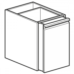 400 x 680 x 560 mm - Utdragbar låda, 400x700 mm