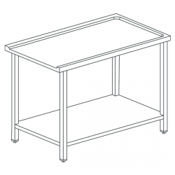 700 x 590 x 870 mm - Inmatning samt utmatning bänk för...