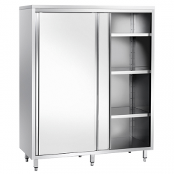 1000 x 700 x 2000 mm - Högt skåp med skjutdörrar och 3...