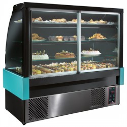 Konditoridisplay med 3 hyllor, ventilerad kylning, 0 ° /...