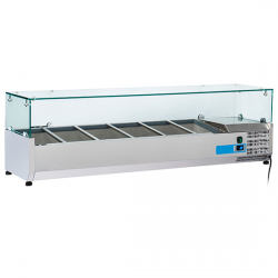 Kylränna 140 cm,  5x gn 1/3 150 mm, + 2 ° / + 8 ° c